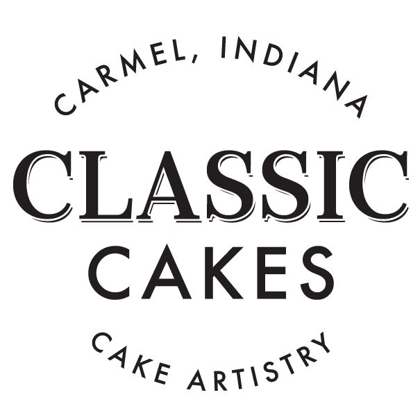 Classic Cakes Logo Contains Text: Carmel, Indiana Cake Artisitry Classic Cakes