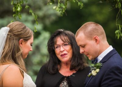 Couple Getting Married Outside with Lori B as MInister