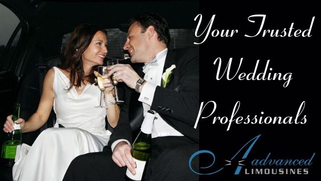Contains text: Your trusted wedding professionals